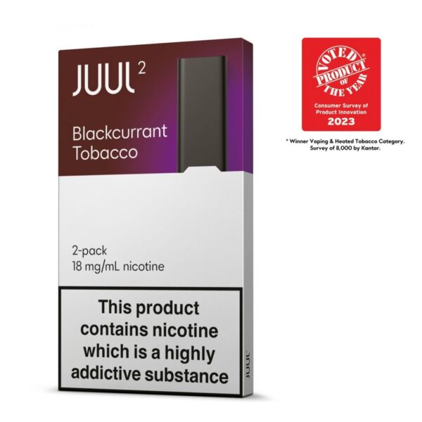 JUUL 2 Blackcurrant Tobacco Pods Box uGDubGCw